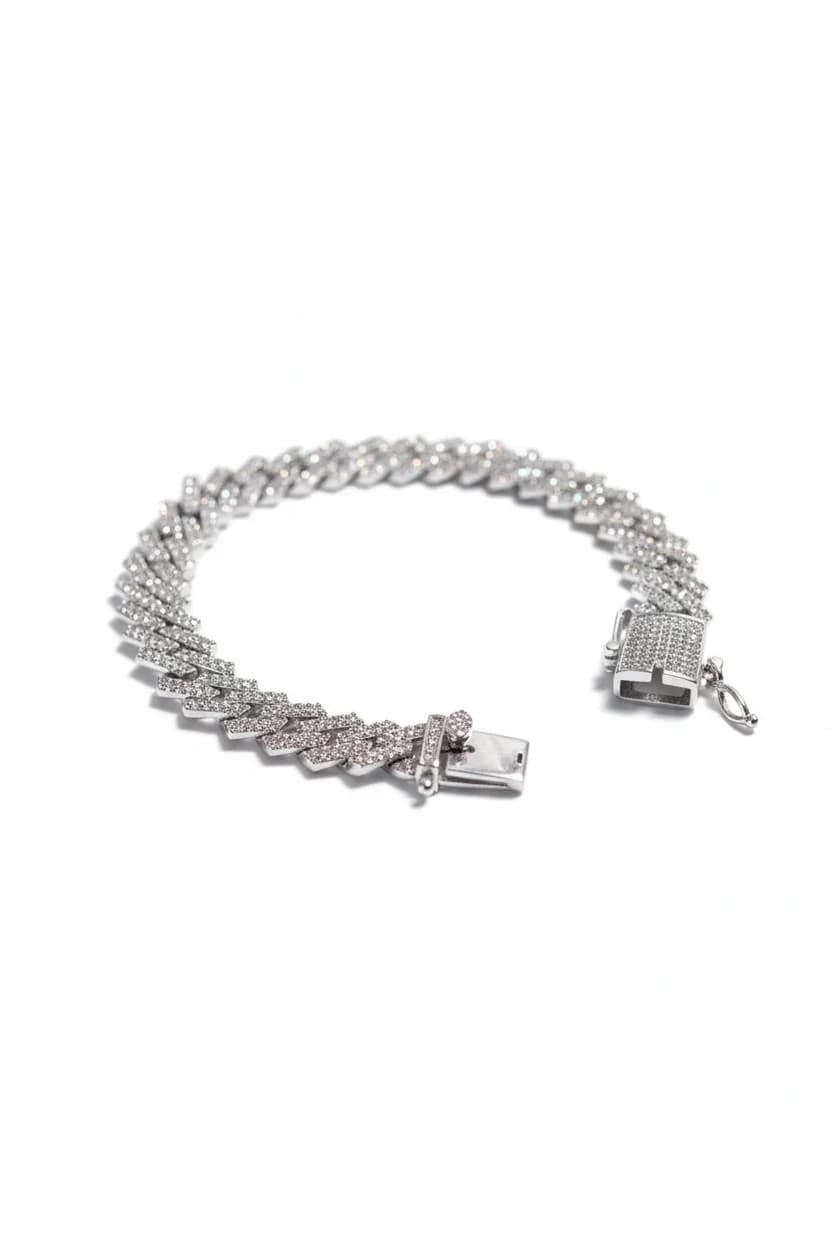 Cubic Zirconia Cuban Link Bracelet