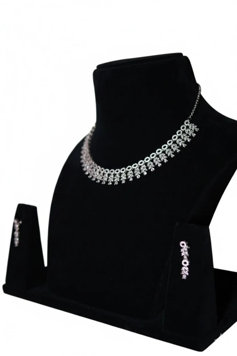 Elegant Silver Necklace Set