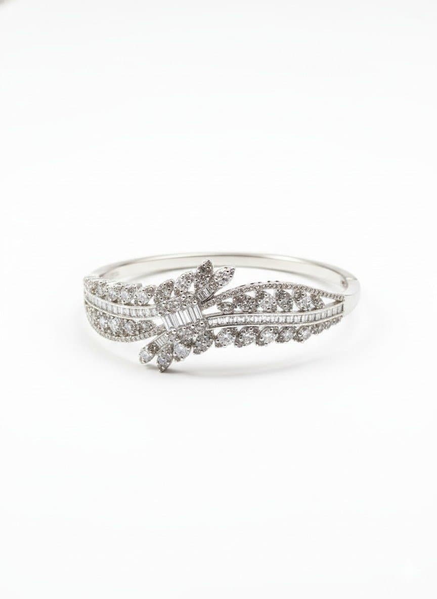 Vintage Platinum Cubic Zirconia Bracelet