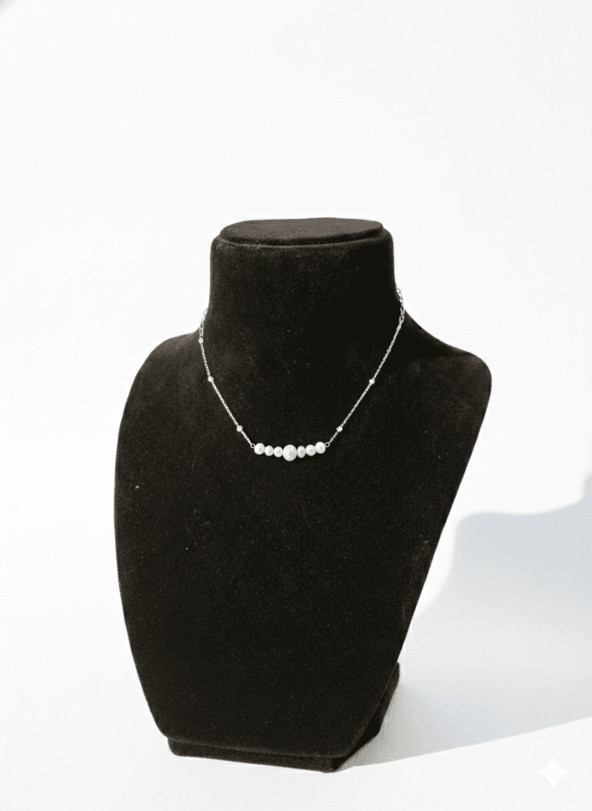 Avon Opulent Pearl Glow Silver Necklace