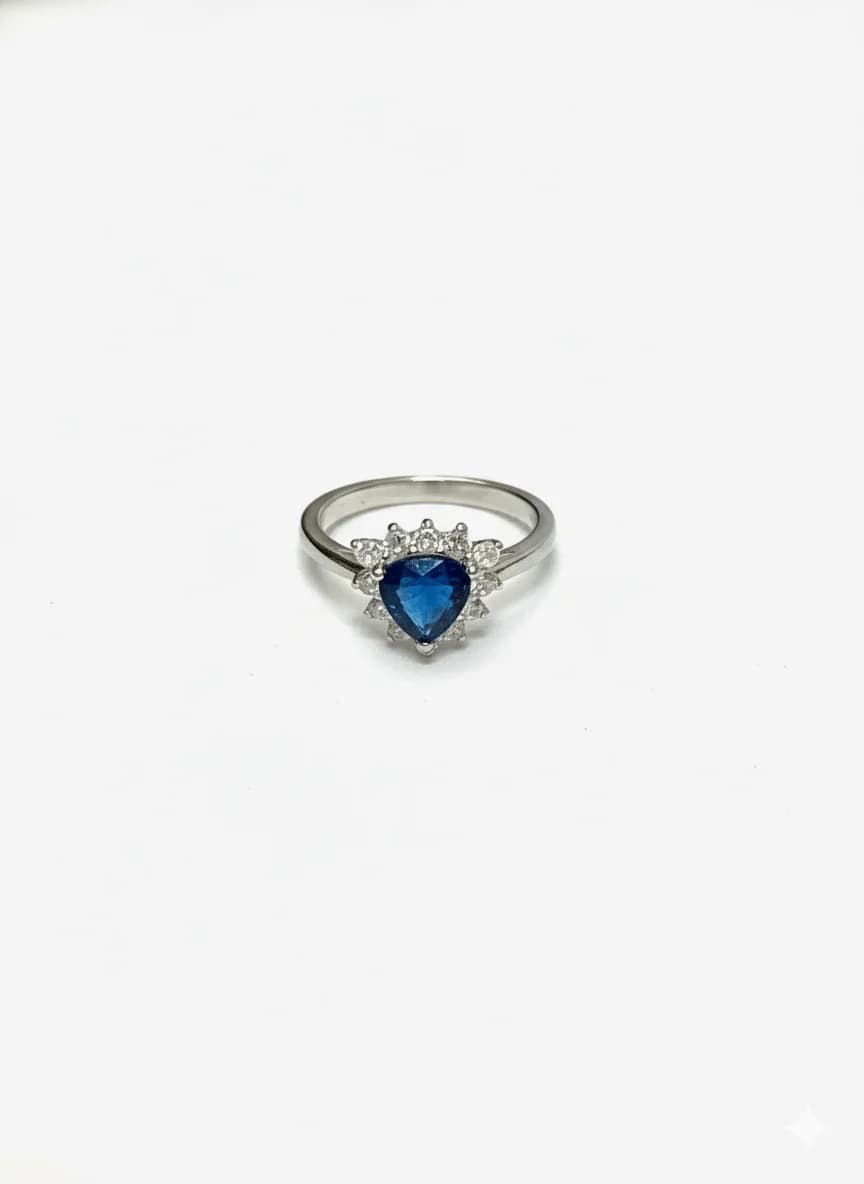 Blue Stone Silver Ring