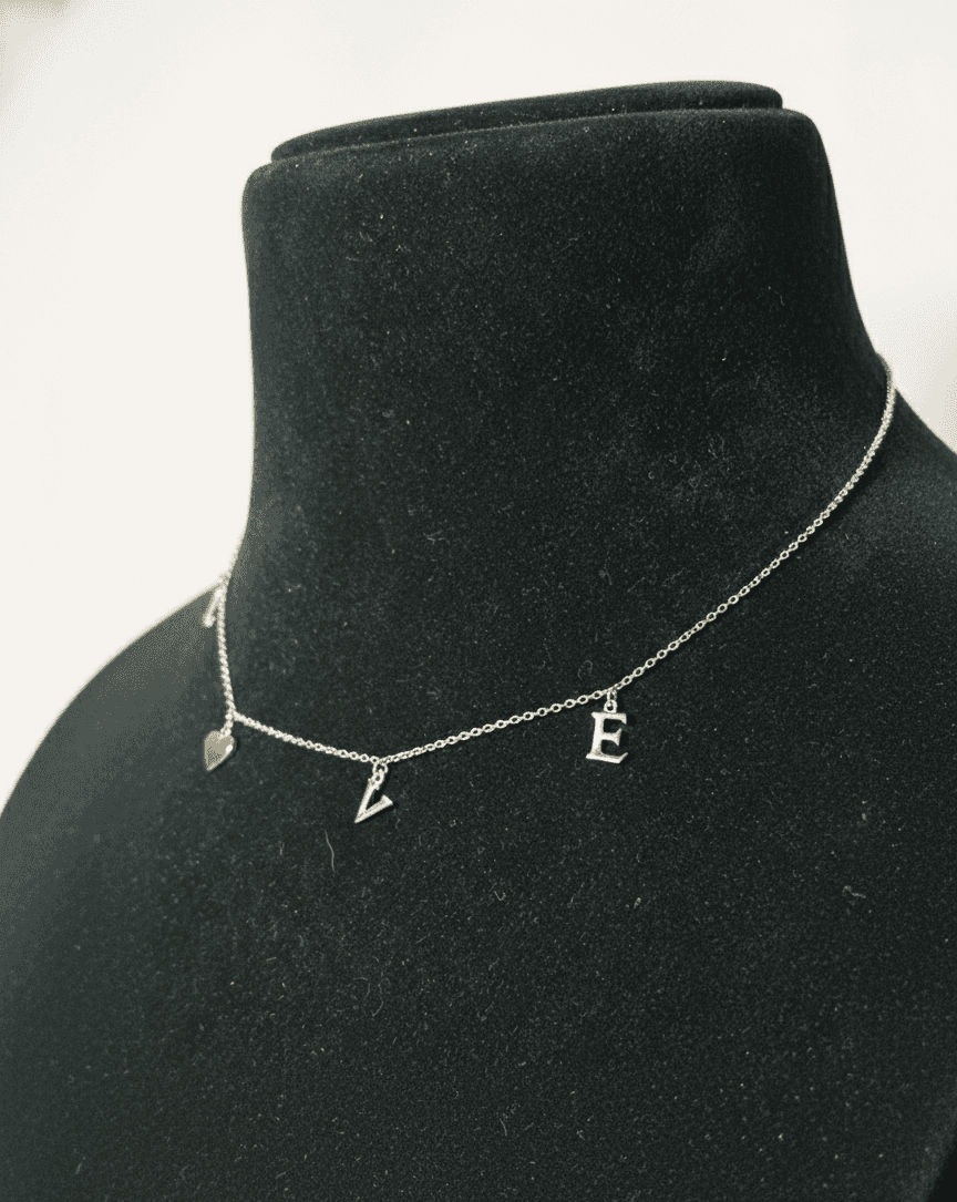 Silver LOVE Charms Necklace