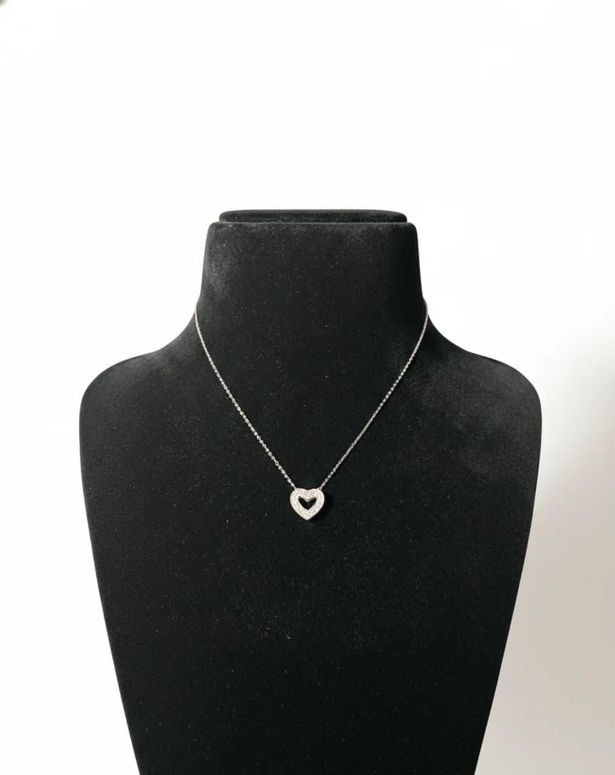 Silver Heart Pendant Necklace
