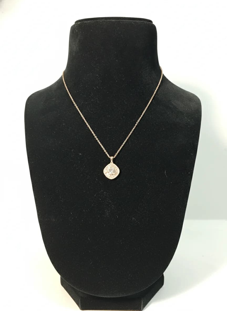 Crystal Halo Pendant Necklace