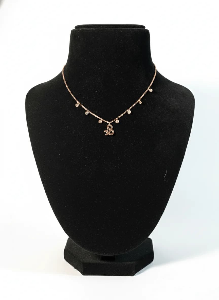 & Symbol Rose Gold Chain Necklace