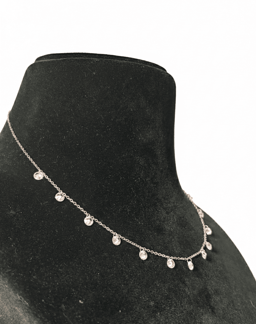 Sterling Silver Crystals Necklace