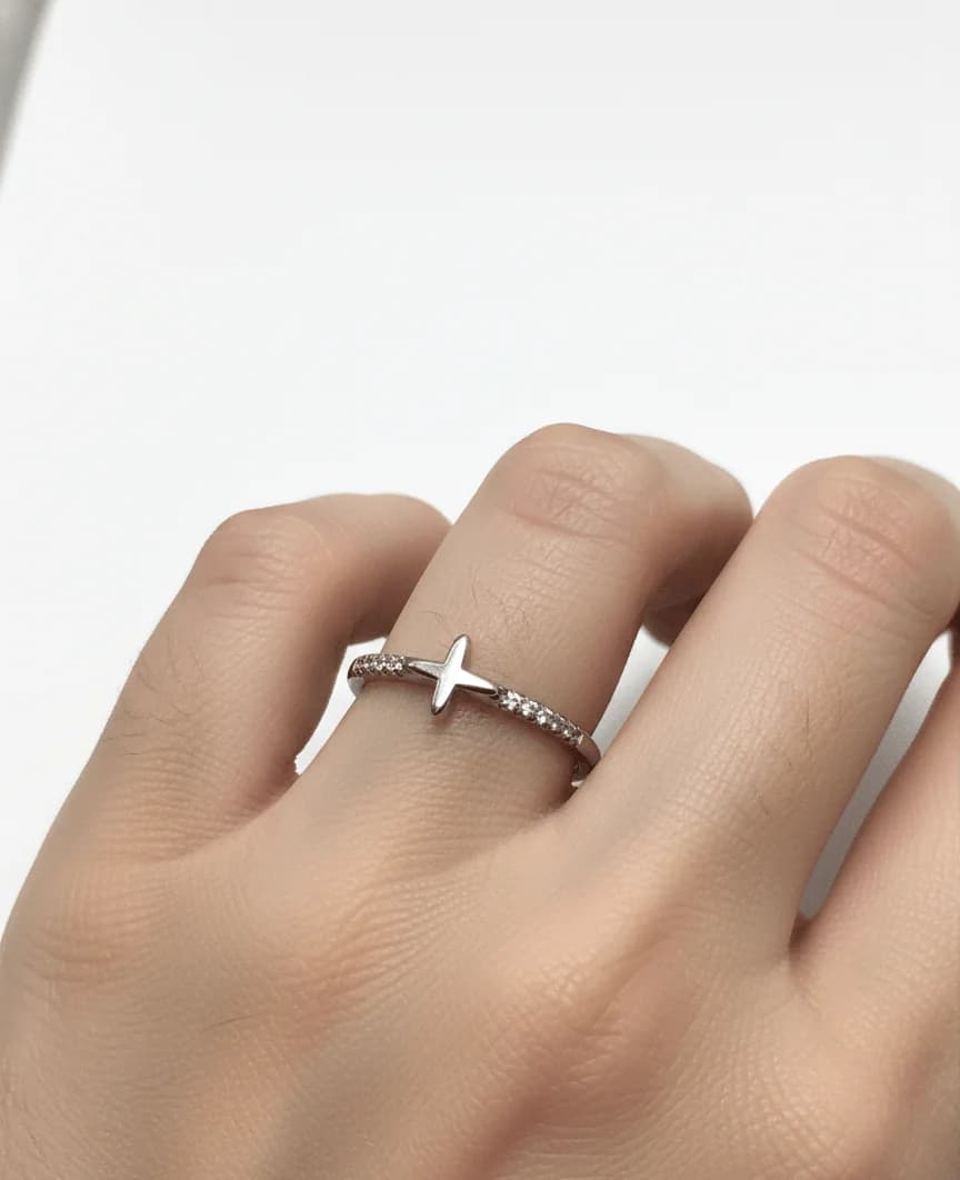 Silver Cross Ring