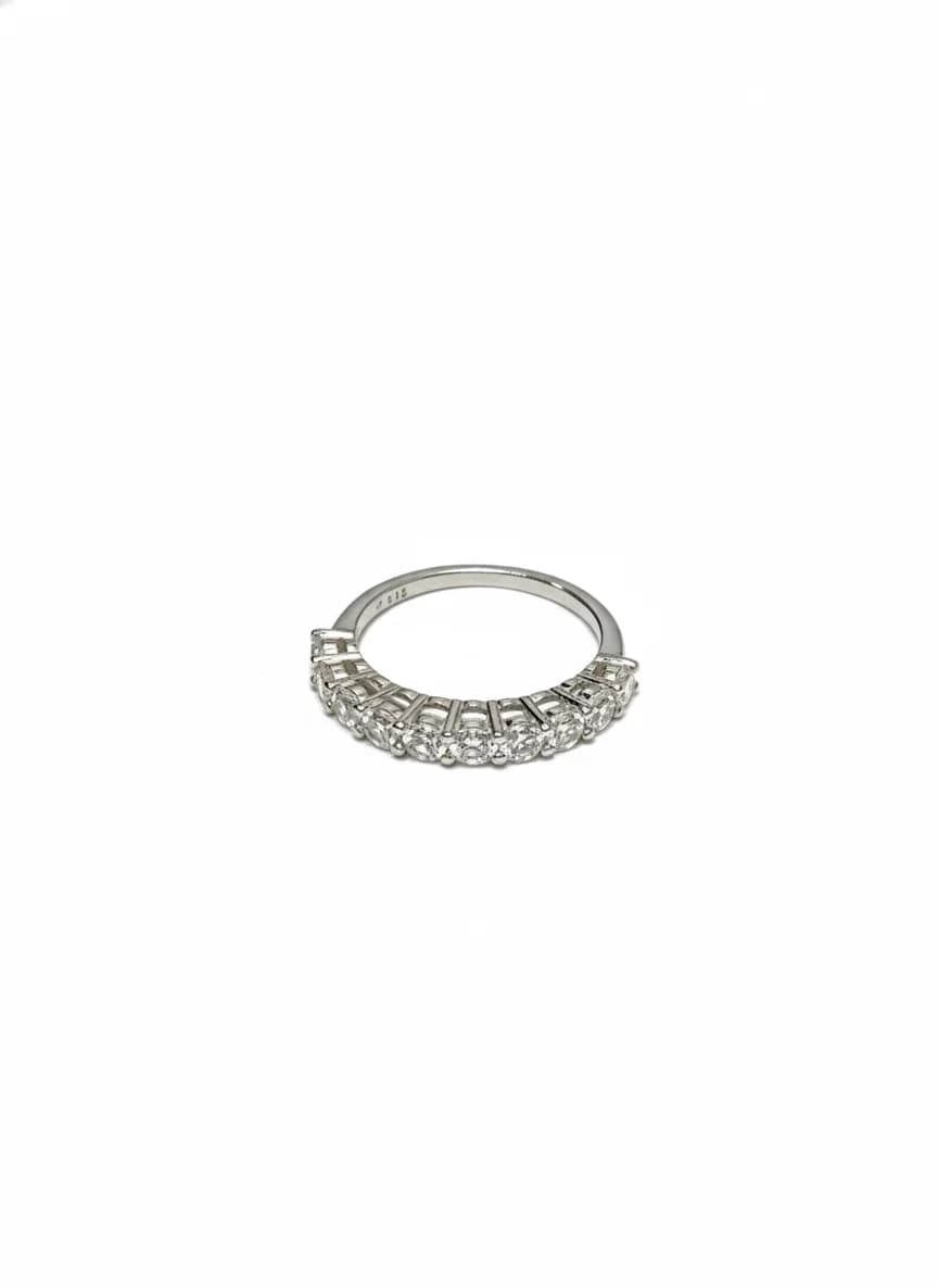 Silver Half Eternity Ring