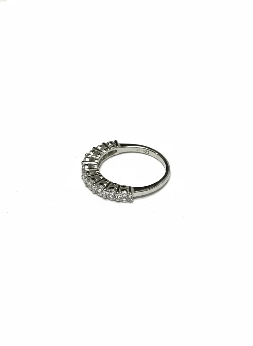 Silver Half Eternity Ring