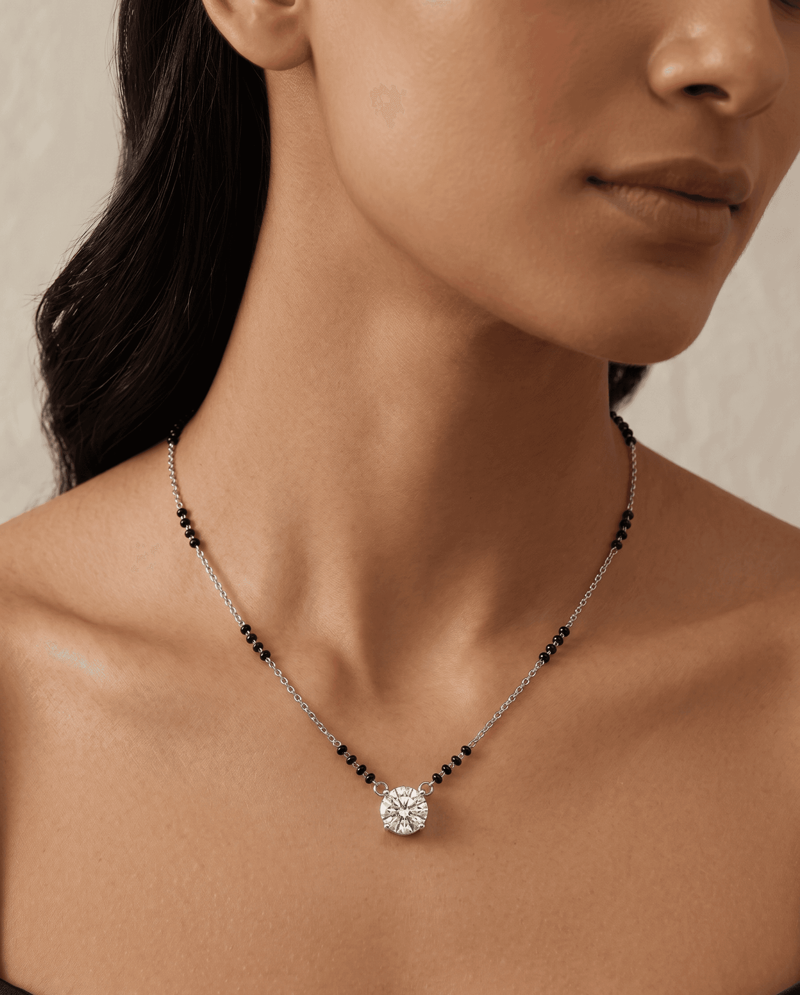 Elegant Solitaire Mangalsutra Necklace
