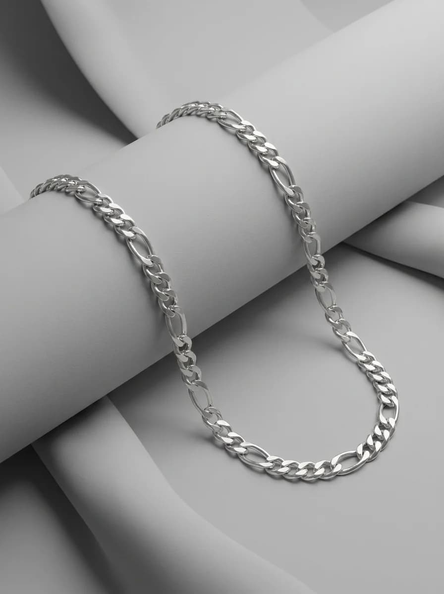 Minimal Silver Oval Link Chain Necklace