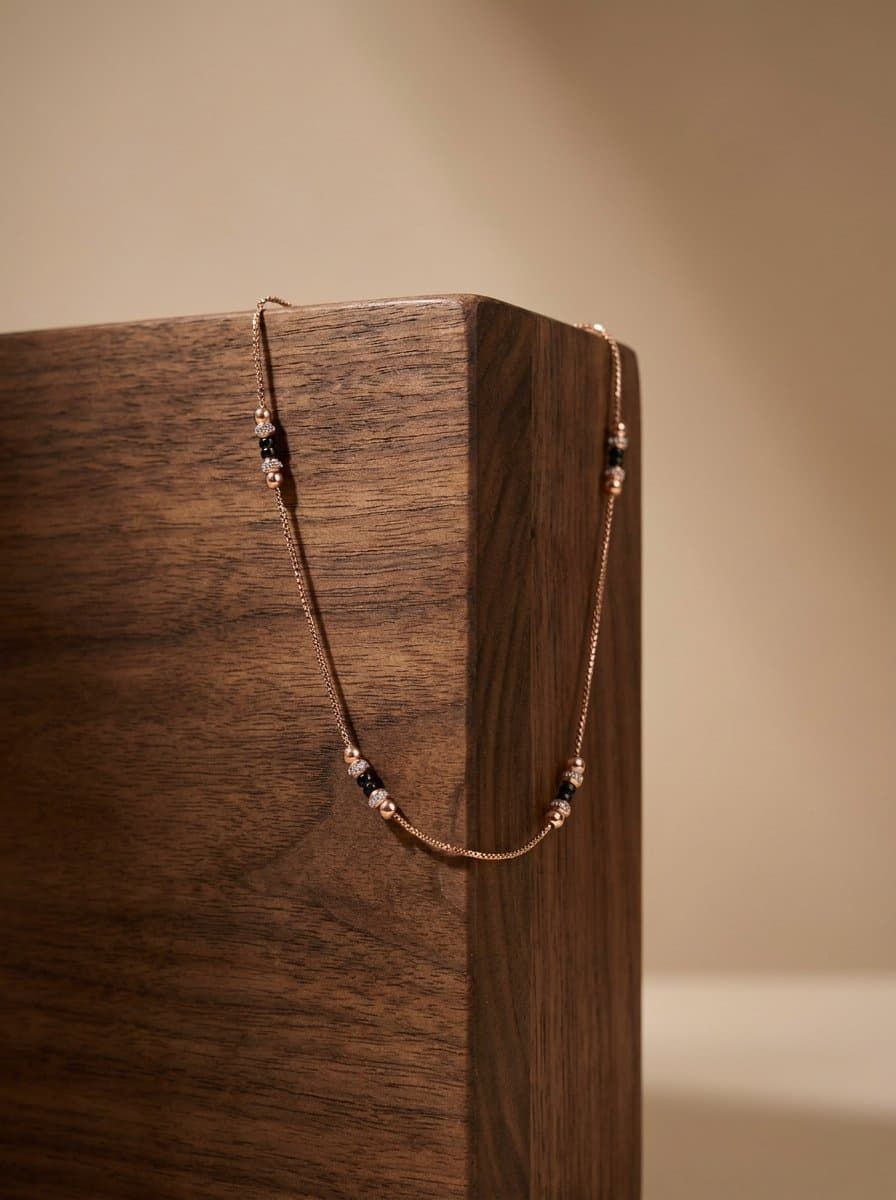 Elegant Gold Pearl Station Necklace