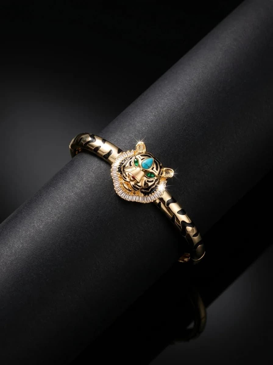Royal Tiger Designer Open Bracelet