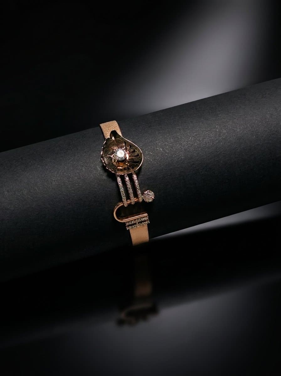 Elegant Sunflower Rose Gold Bracelet