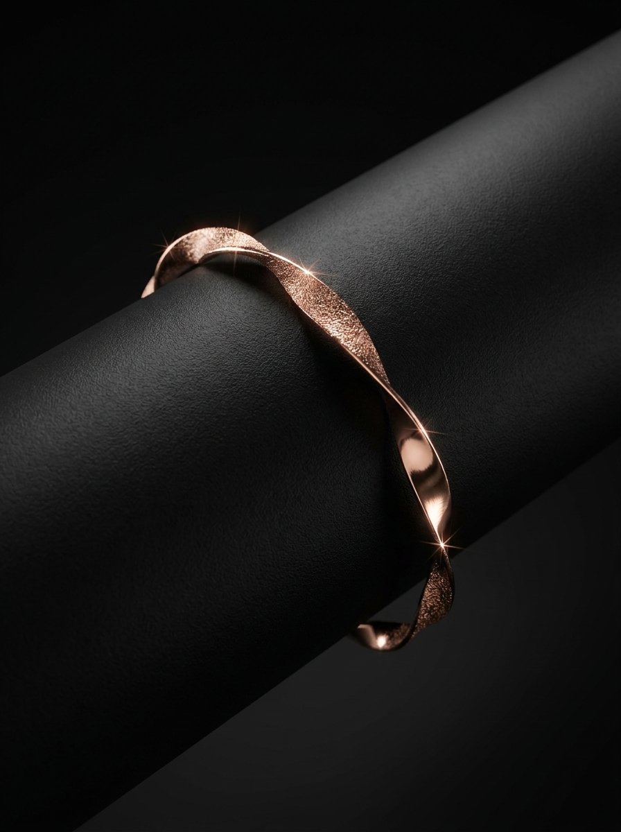 Elegant Twisted Rose Gold Bangle