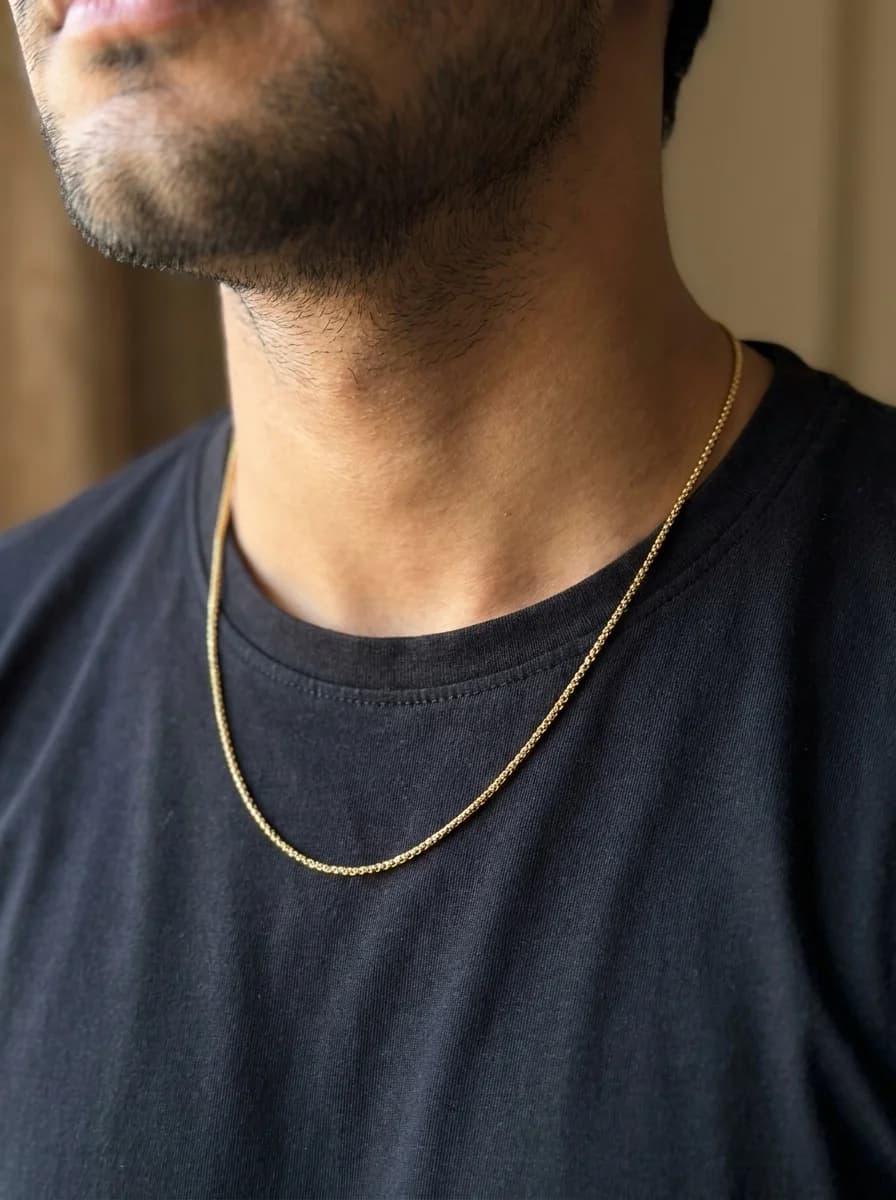 Classic Gold Rope Chain Necklace
