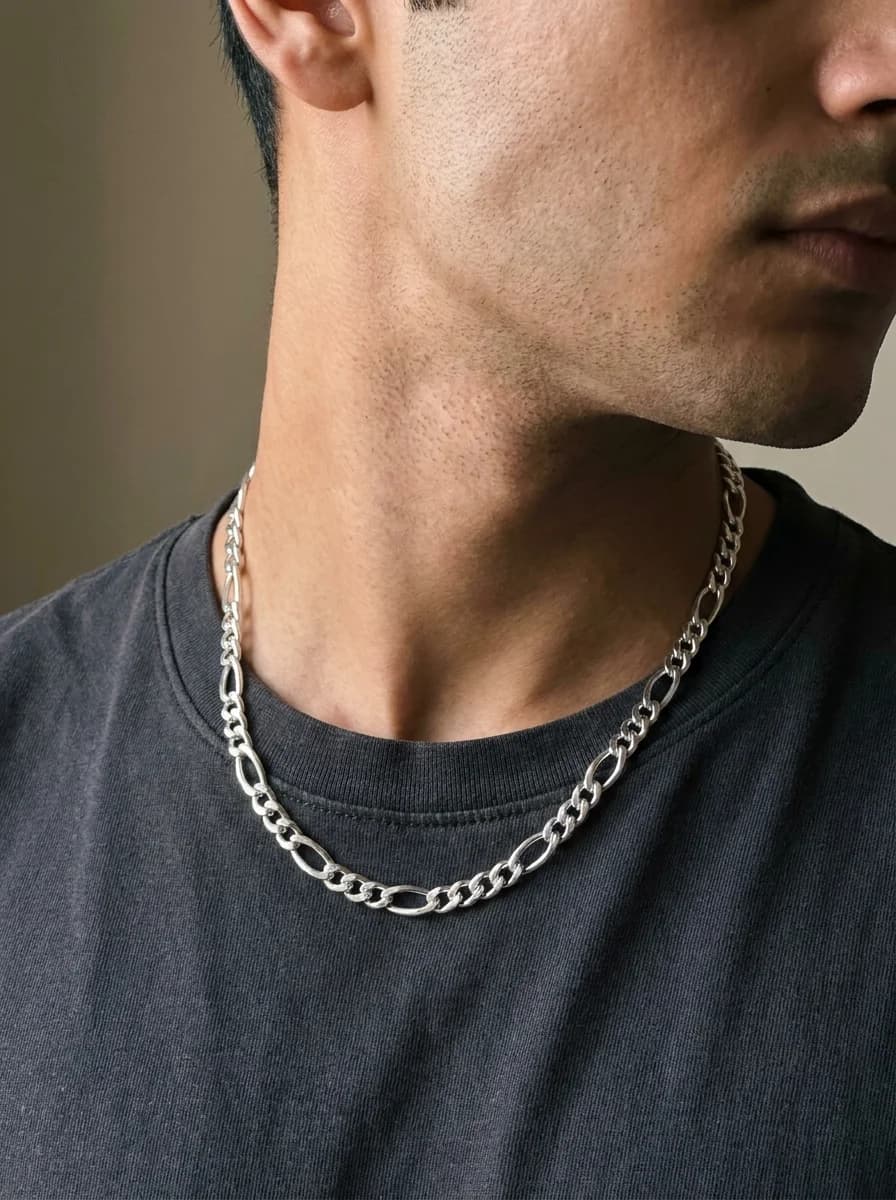 Minimal Silver Oval Link Chain Necklace