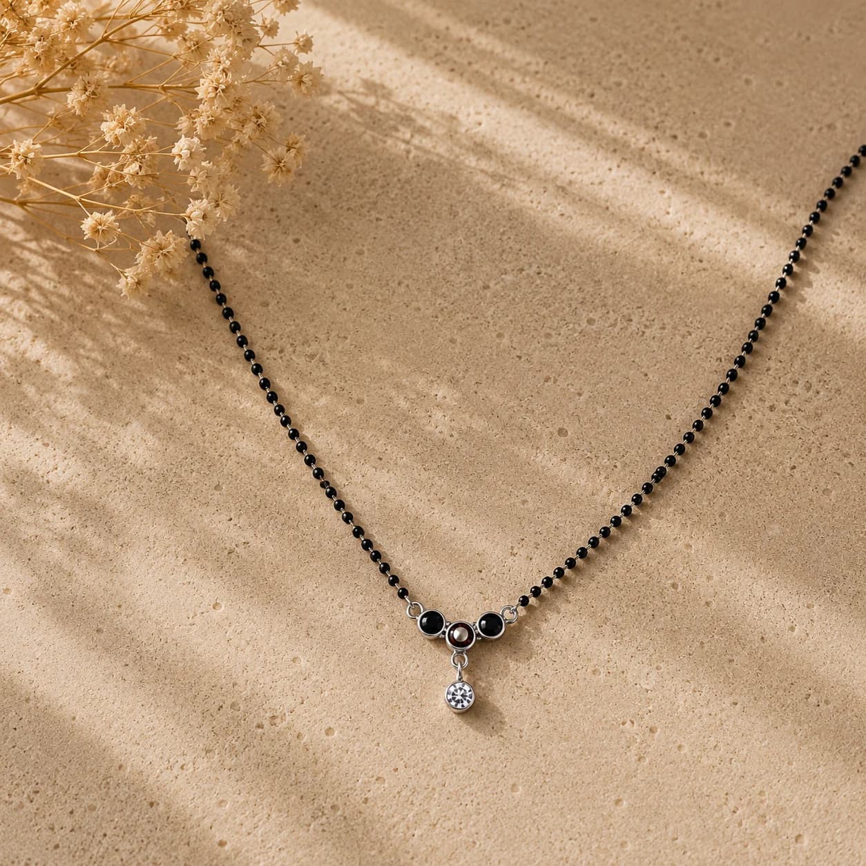 Midnight Charm Sterling Silver Mangalsutra