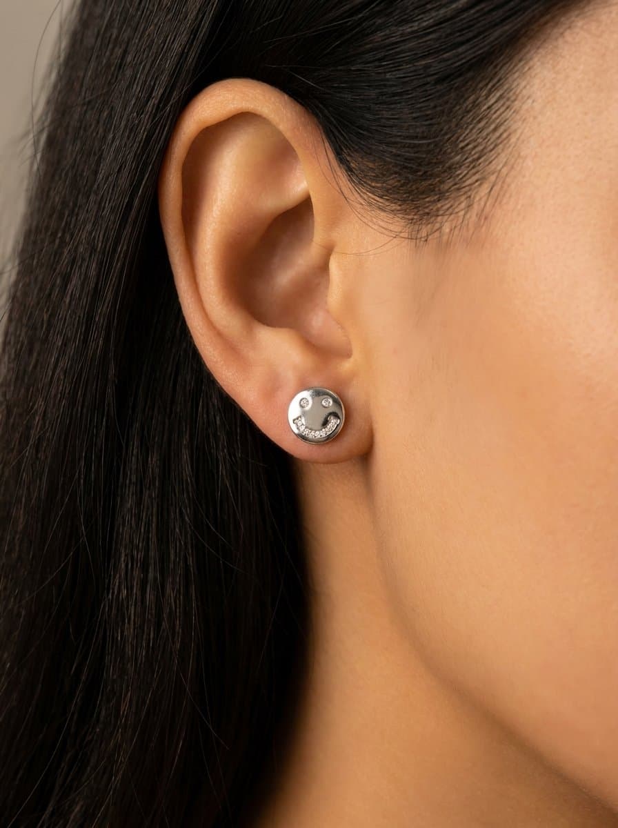 Cute Smiley Face Stud Earrings