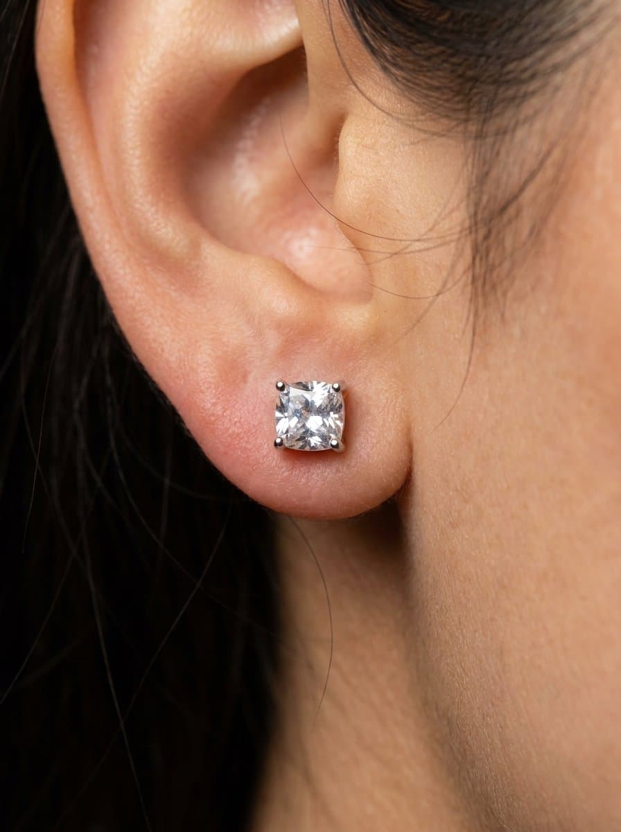 Classic Solitaire Crystal Stud Earrings