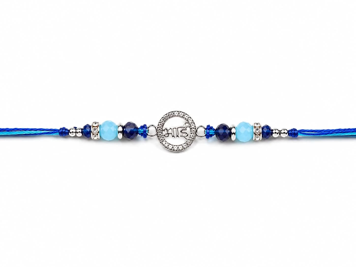 Bhai Rakhi for Brother | Blue Beaded Raksha Bandhan Rakhi