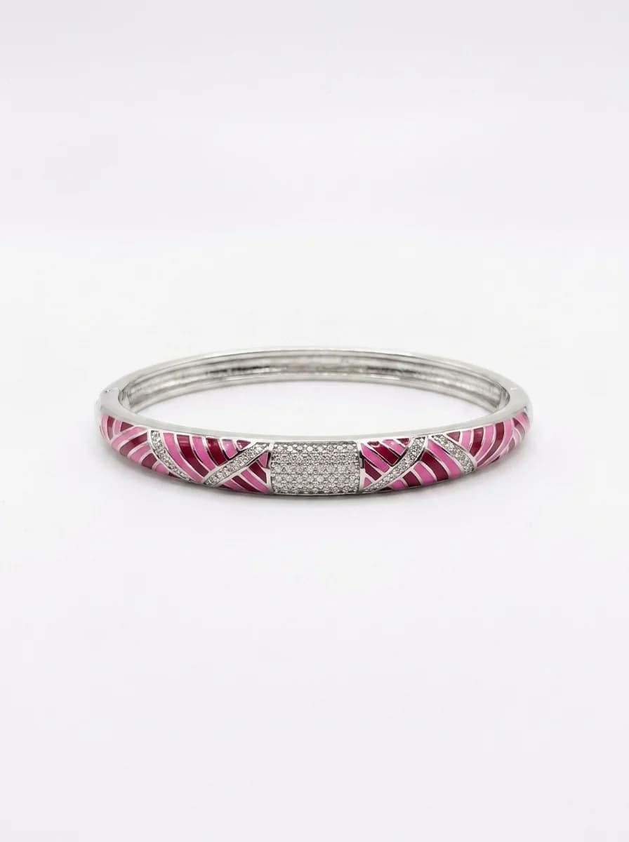 Elegant Pink Designer Kada Bracelet