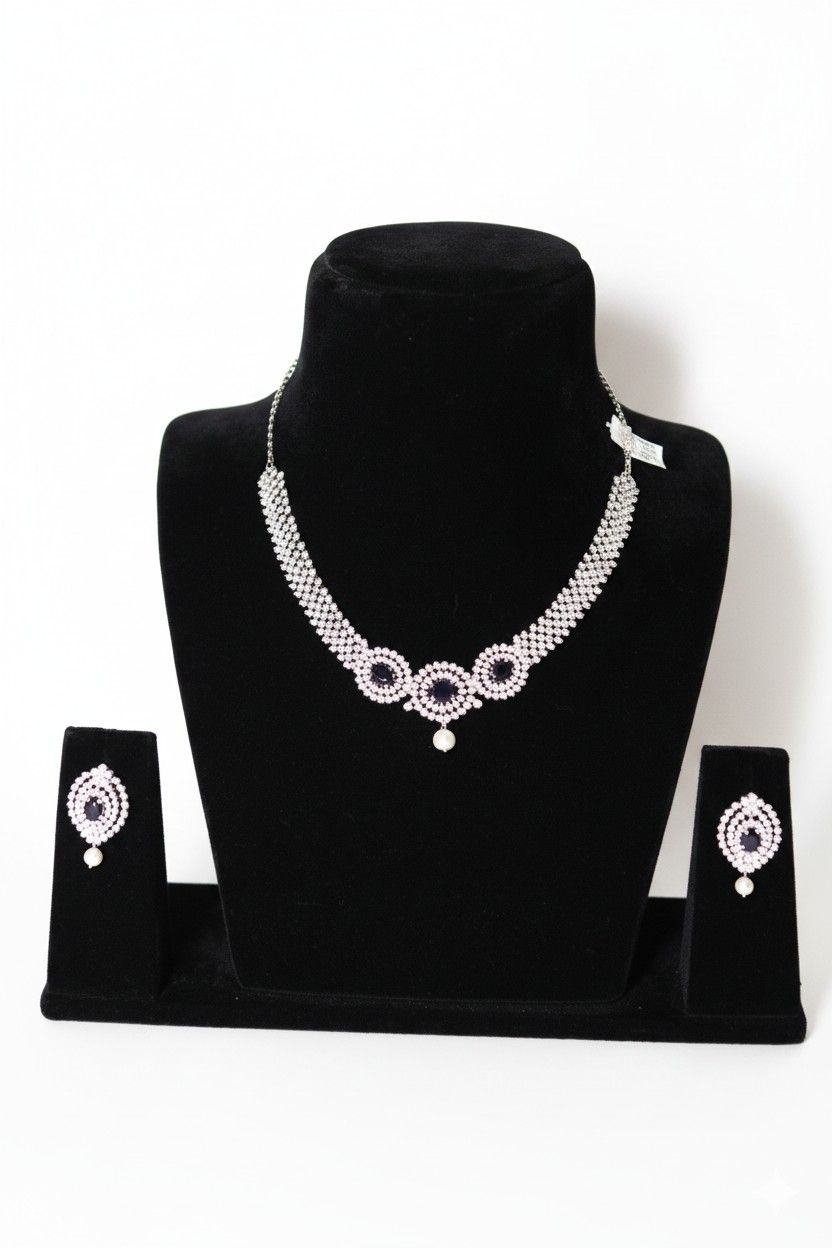 American Diamond Necklace Set
