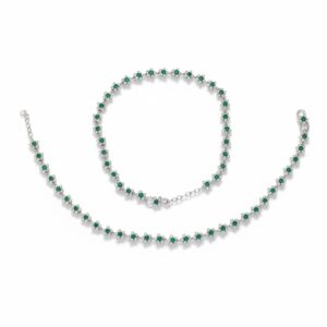 Emrald Flower Anklet