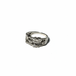 Silver bubble ring