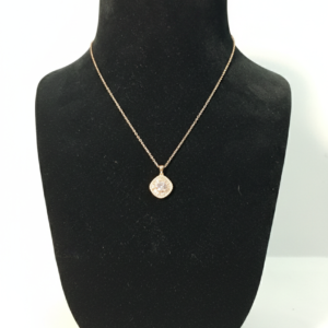 crystal halo pendant necklace