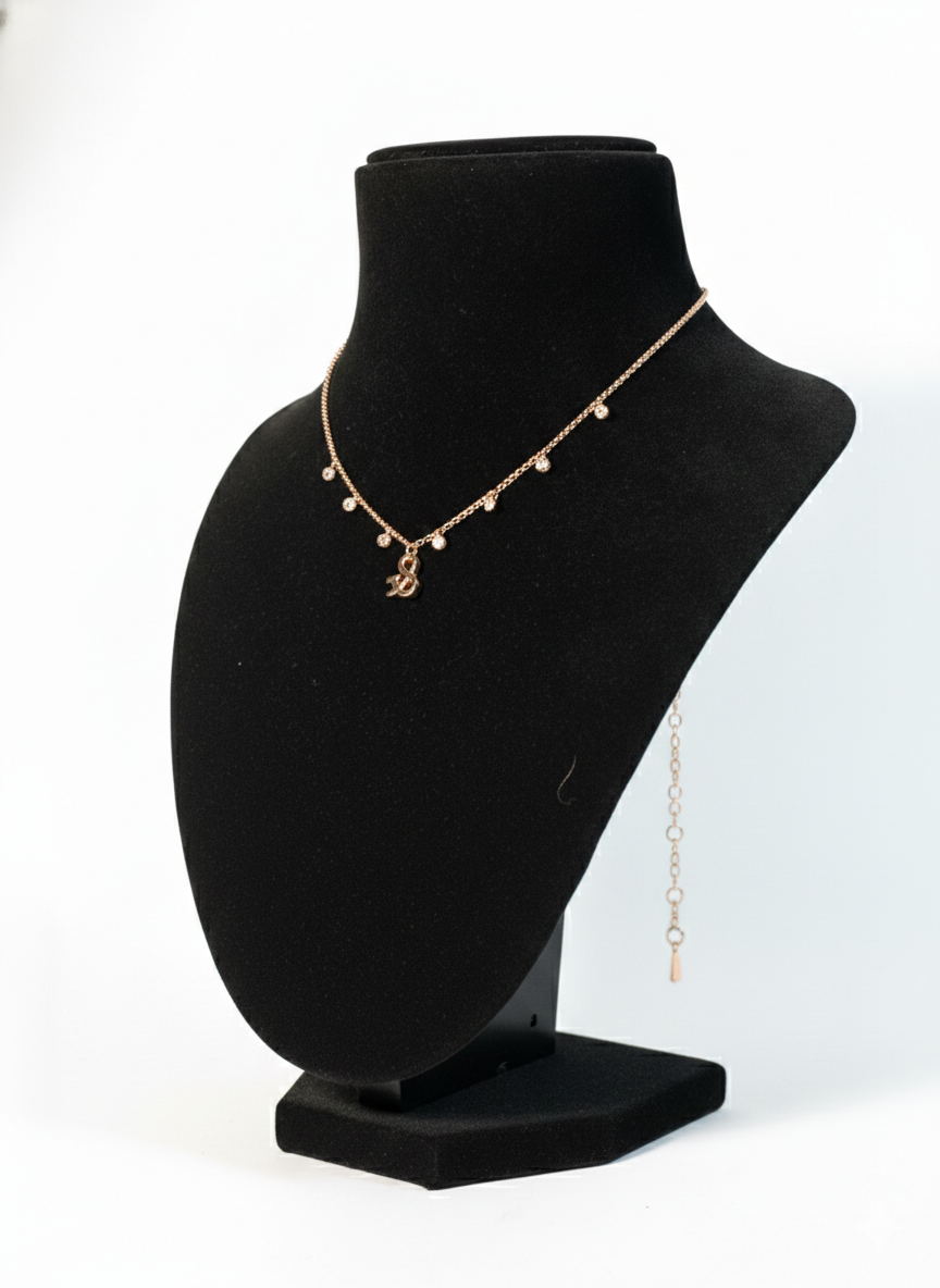 & symbol rose gold chain Necklace