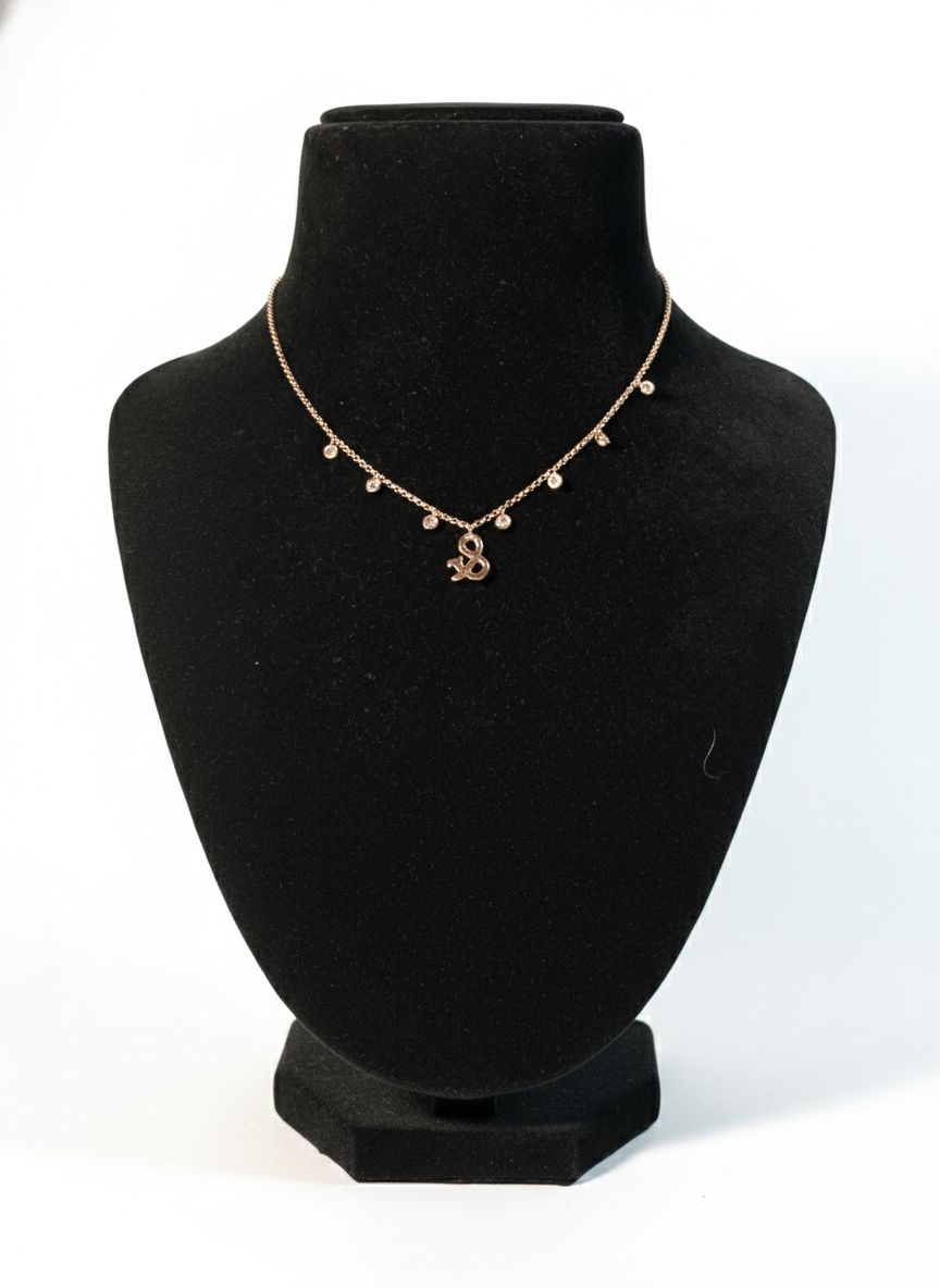 & symbol rose gold chain Necklace(2)