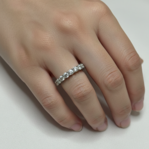 Silver half Eternity Ring