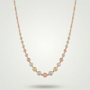 Luxury Tri-Tone Crystal Bead Necklace