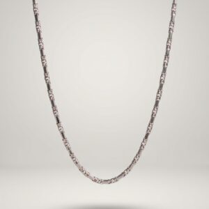 Elegant Textured Silver Chain Necklace