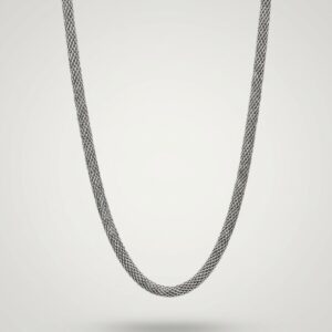 Premium Silver Mesh Chain Necklace