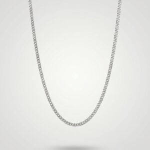 Classic Silver Curb Chain Necklace