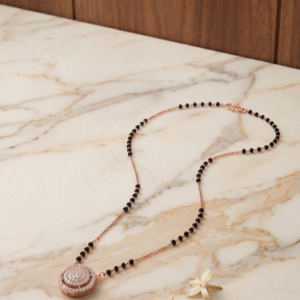 Celeste Rose Gold Mangalsutra Pendant Necklace