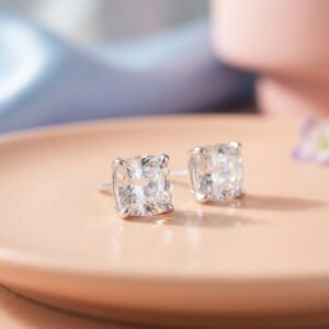 Classic Solitaire Crystal Stud Earrings