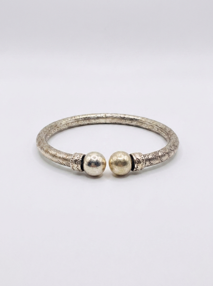 Classic Dual Bead Open Bracelet