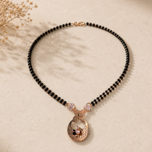Roselle Bloom Rose Gold Plated Sterling Silver Mangalsutra