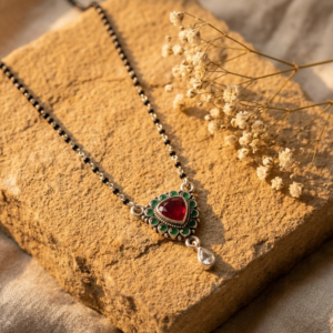 Ruby Royale Sterling Silver Mangalsutra